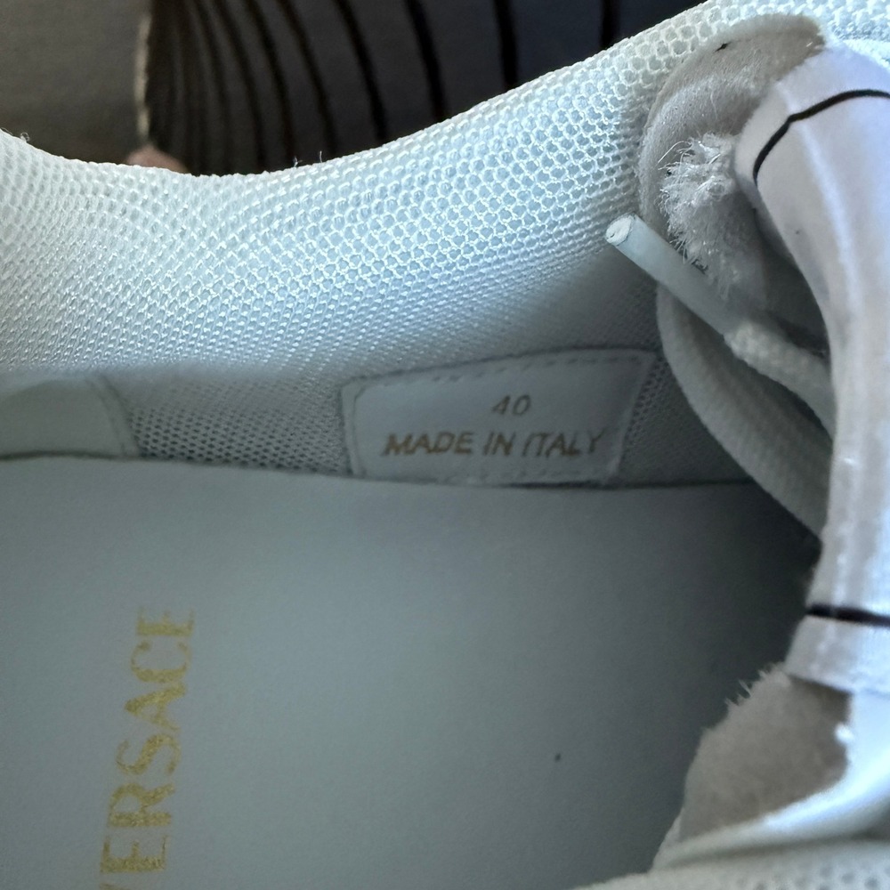 Versace Medusa Pink/Gray Leather Women's Sneaker Shoe, 1014316, Euro 40 - Picture 10 of 12